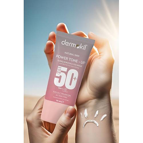 Dermokil Power Tone-Up Gne Koruyucu Yz Kremi 50+Spf