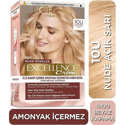 L?oral Paris Excellence Creme Nude Renkler Sa Boyas ? 10U Nude Ak Sar