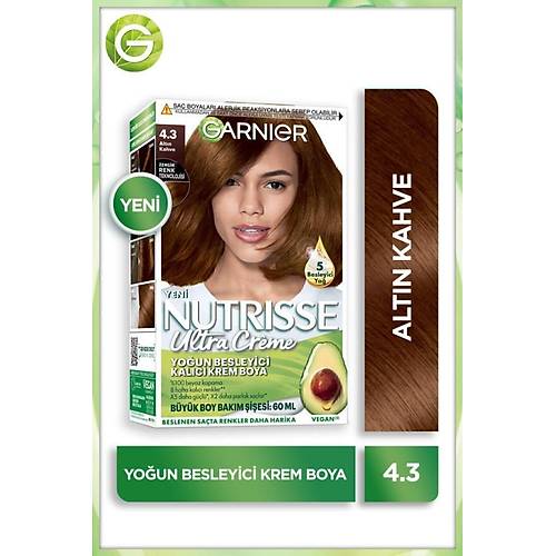 Garnier Nutrisse Youn Besleyici Kalc Krem Sa Boyas 4.3 Altn Kahve