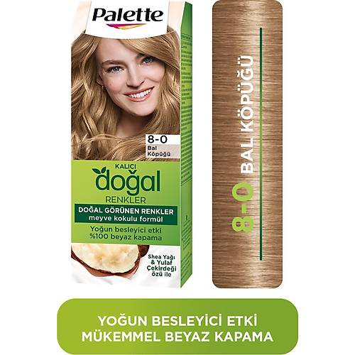 Palette Kalc Doal Renkler 8-0 Bal Kp Sa Boyas Shea Ya & Yulaf ekirdei z ile