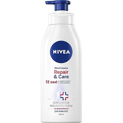 NIVEA Repair & Care Vcut Losyonu 400ml,ok Kuru Ciltler iin Youn Bakm ve Onarc Vcut Losyonu, 