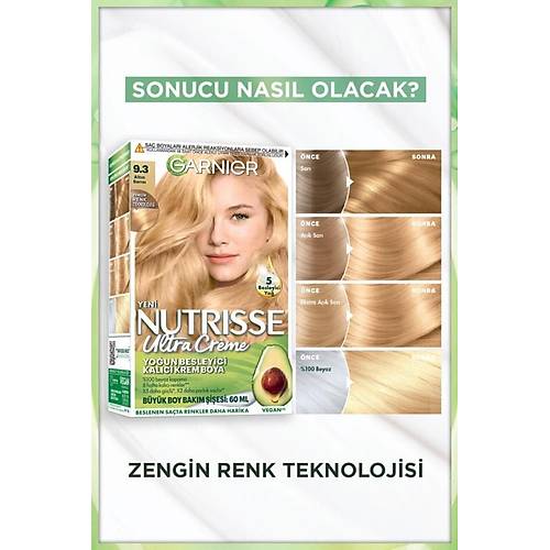 Garnier Nutrisse Youn Besleyici Kalc Krem Sa Boyas 9.3 Altn Sars