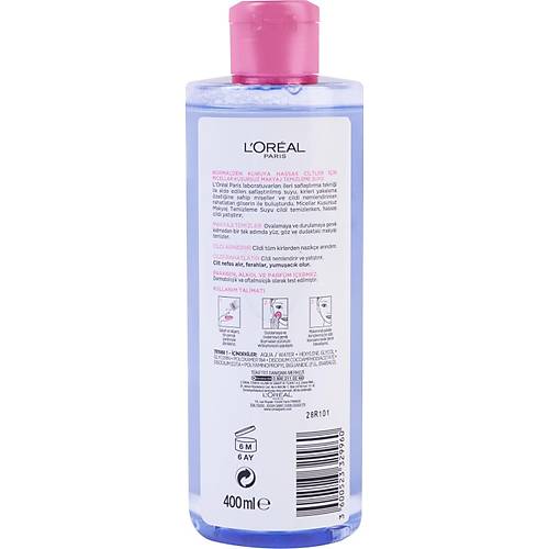 L'Oral Paris Micellar Kusursuz Makyaj Temizleme Suyu Hassas 400ML