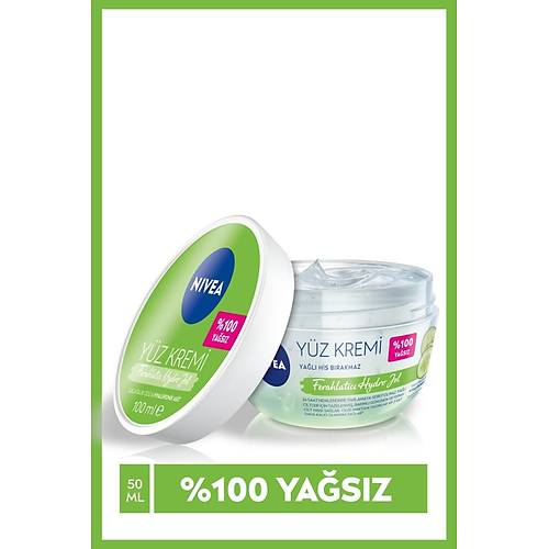 Nivea Ferahlatc Hydro Jel Yz Bakm Kremi 100ML,HYALURONIK Asit,yal Cilt,parlama Kart Nemlen