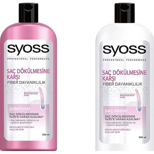 Syoss Sa Dklmesine Kar ampuan 500 ml +Syoss Sa Dklmesine Kar Sa Kremi 500 ml