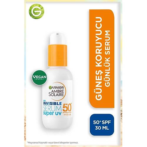 Garnier Ambre Solaire Invisible Serum Super UV Gnlk Gne Koruyucu Serum