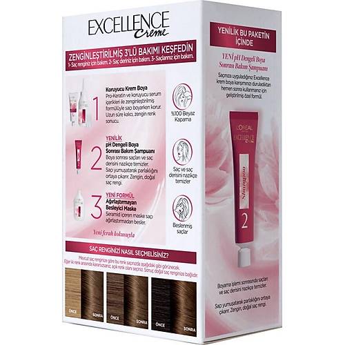 L'Oral Paris Excellence Creme Sa Boyas 7.1 Kumral Kll