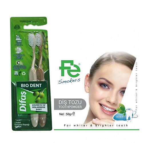 Fe Natural Di Tozu 50 G + Difa Bio Dent Bio Bazl 2'li Di Fras Yumuak