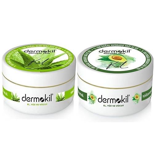 Dermokil Natural Aloe Vera El ve Yz Bakm Kremi 300 ML + Avokado zl Krem 300 ML