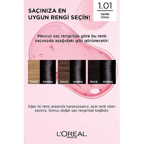 L'oral Paris Excellence Creme Sa Boyas 1.01 Derin Saf Siyah