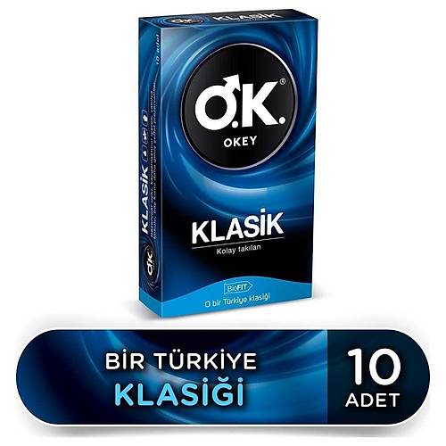 Okey Klasik Kolay Taklan Prezervatif (1 x 10 Adet)