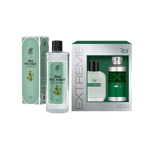 Rebul Extreme Set Parfm 100 ml  + Pne Forest 250 ml Kolonya (Orman am Kokusu) zel Set