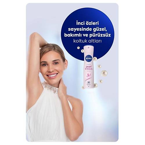 Nivea Kadn Sprey Deodorant Pearl&Beauty 150ml, Ter Kokusuna Kar 48 Saat Koruma