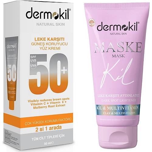 Dermokil Leke Kart Gne Krem ve Leke Maske 2'li Set