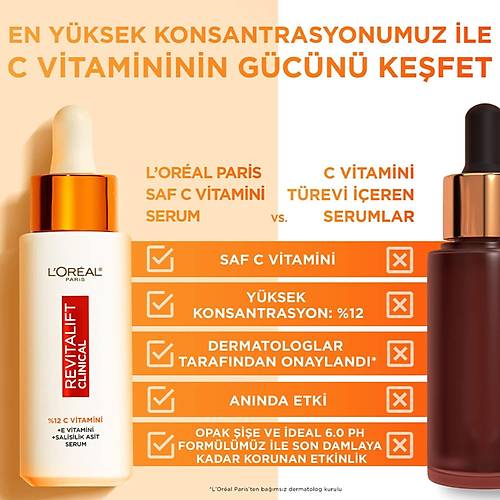 L'Oral Paris Revitalift Clinical%12 Saf C Vitamini Aydnlatc Serum