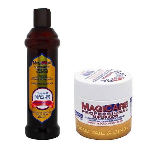 Magicare Supergrow Purifying Kepekli ve Dklen Salar in ampuan 450 ML + Magicare Sa ve Sa Der