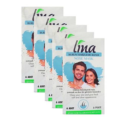  Lina Siyah Nokta Burun Band 6'l-5 Paket