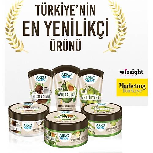 Arko Nem Deerli Yalar Avokado Yal Nemlendirici Krem 250 ml & 60 ml