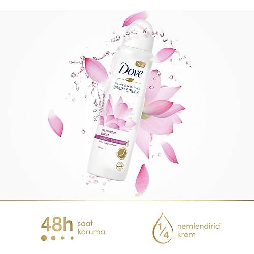 Dove Kadn Sprey Deodorant Lotus iei Kokusu Ildayan Bakm 150 ml