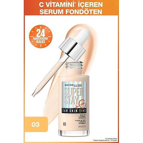 Maybelline New York Super Stay Skin Tint Fondten - 03