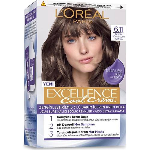 L?Oral Paris Excellence Cool Creme Sa Boyas ? 6.11 Ekstra Kll Koyu Kumral