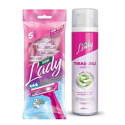 Derby Lady 2 5'li Poet + Derby Lady Tra Jeli Aloe Vera 200Ml Avantajl Paket