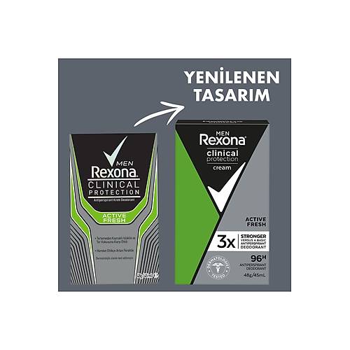 Rexona Men Clinical Protection Erkek Stick Deodorant Active Fresh 45 Ml