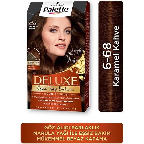 Palette Deluxe Youn Renkler 6-68 Karamel Kahve Sa Boyas