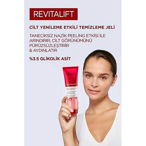 L'Oral Paris Revitalift Cilt Yenileme Etkili  Temizleme Jeli 150 Ml- Glikolik Asit