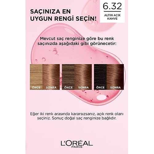  L'Oreal Paris Creme Sa Boyas 6.32 Altn Ak Kahve