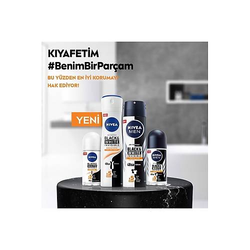 Nivea Kadn Roll-on Black & White Invisible Gl Etki 50 ml