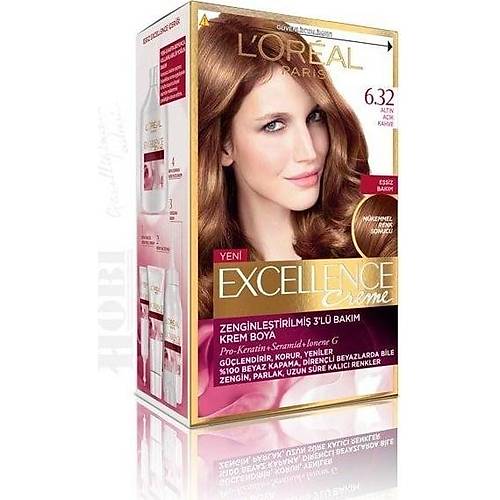 Loreal Paris Excellence Creme Sa Boyas 6.32 Altn Ak Kahve