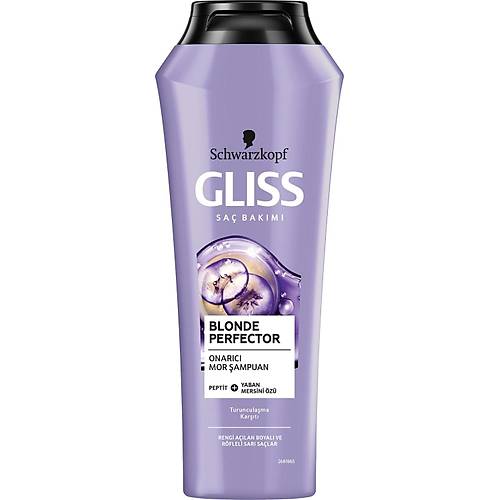 Schwarzkopf Gliss Blonde Perfector Turunculama Kart Mor ampuan 250 ml