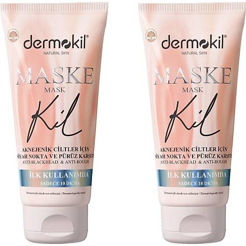 Dermokil Aknejenik 75ML Ciltler Siyah nokta ve Prz Kart Maske 2'li Set 2 X 75 ML