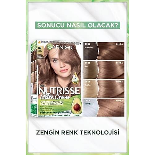 Garnier Nutrisse Youn Besleyici Kalc Krem Sa Boyas 7N Doal Kumral