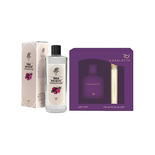 Rebul Charlotte Parfm 100 ml | Kalem Parfm 20 ml +  Kolonya Bouquet 250 ml zel Set