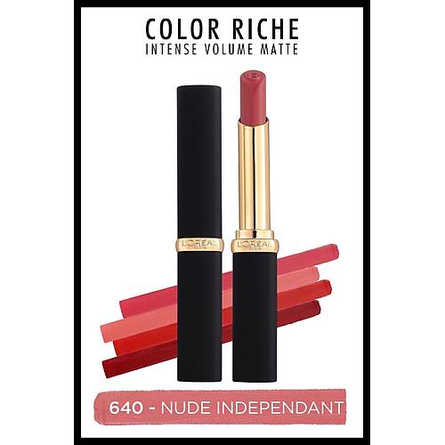 L'Oreal Paris Color Riche Intense Volume Matte Ruj - 640 Nude Independant