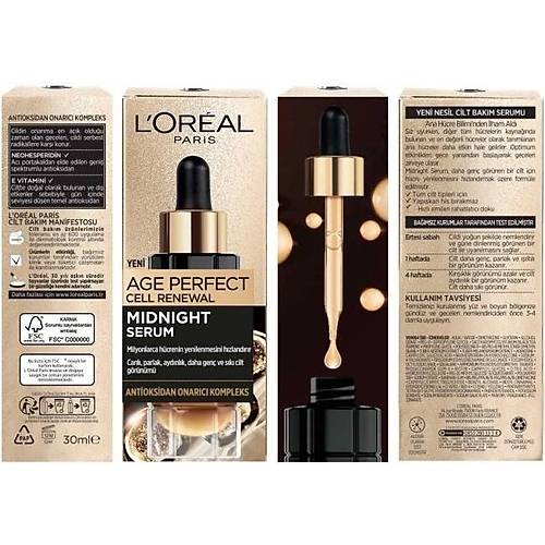 Loreal Midnight Serum Cilt Yenileme & Cilt Grnm Canlandrma Etkili- 30 ml