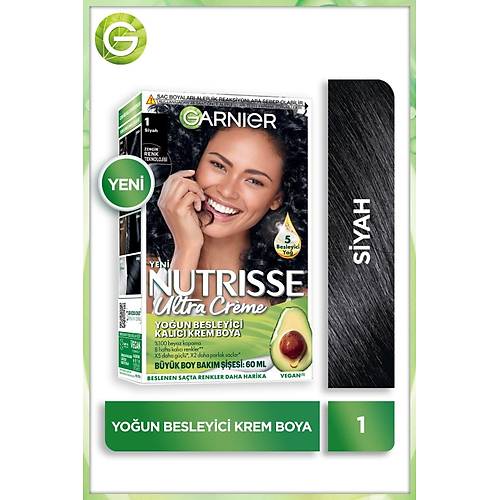 Garnier Nutrisse Youn Besleyici Kalc Krem Sa Boyas 1  Siyah