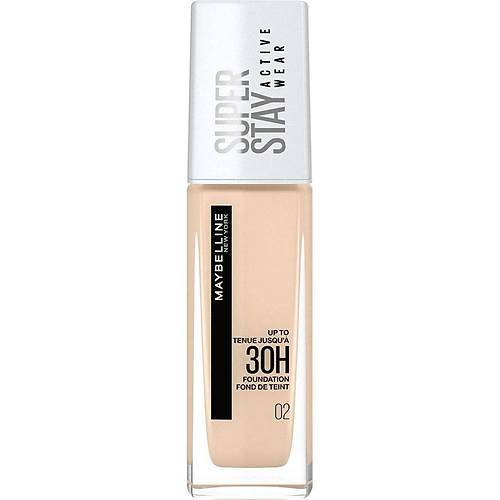 Maybelline New York Superstay Active Wear Fondten- 02 Naked Ivory 1 Paket (1 x 32.4 ml)