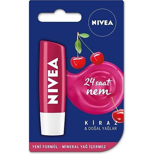 Nivea Kiraz Dudak Bakm Kremi,24 Saat Nemlenmi ve Iltl Dudaklar