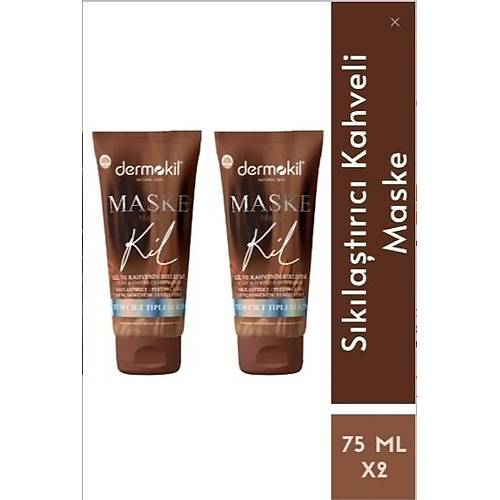 Dermokil Sklatrc Soyulabilir Kahveli Maske 2'li Set 75 ml