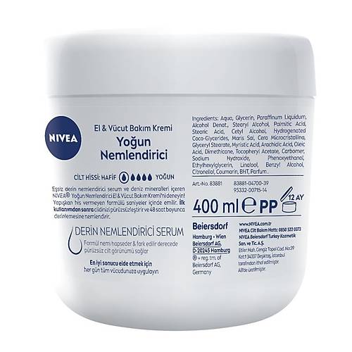 Nivea Youn Nemlendirici El & Vcut Bakm Kremi 400 ML