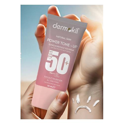 Dermokil  Power Tone-Up Gne Koruyucu Yz Kremi 50+Spf - 50 ML X 2 Adet