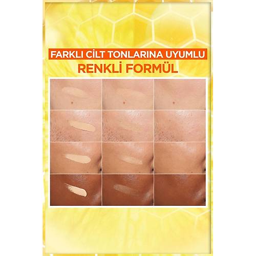 Garnier C Vitamini Parlak Gnlk Gne Koruyucu Fluid Yz Kremi Iltl Doku SPF50+ 40ML