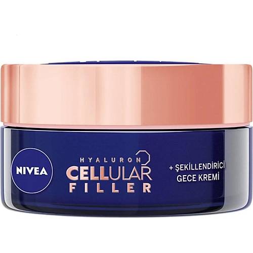 Nivea Hyaluron Cellular Fller ekillendirici Yalanma Kart Gece Kremi 50 ml