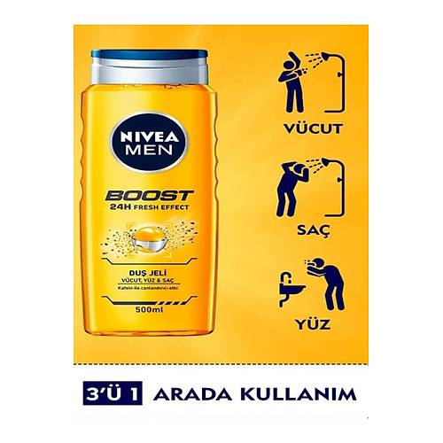 Nivea Men  Du Jeli 500 ml Bath Care Erkek