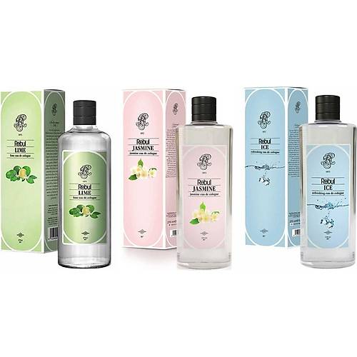 Rebul Lime Kolonya 270 ml + Rebul Jasmine Kolonya 270 ml + Rebul Ice Kolonya 270 ml 3'l Set