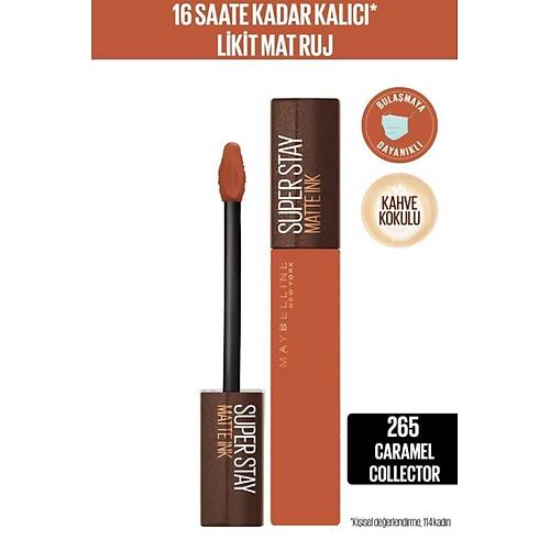 Maybelline New York Super Stay Matte Ink Likit Mat Ruj 265 Caramel Collectoroffee Nu 265 Caram