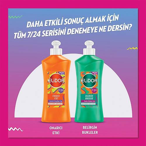 Elidor 7/24 ekillendirici Sa Bakm Kremi Elektriklenme nleyici Argan Ya & Bal 265 ml